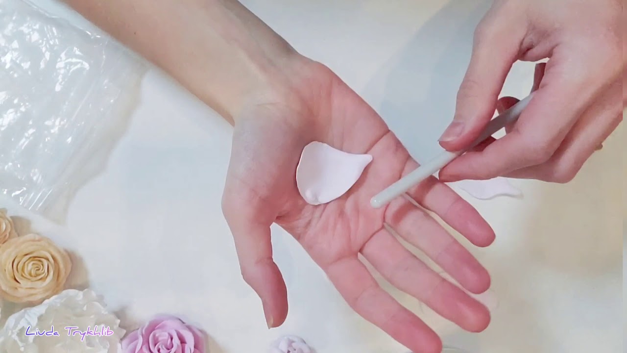 Clay rose/ лепка розы из зефирной глины crafters clay