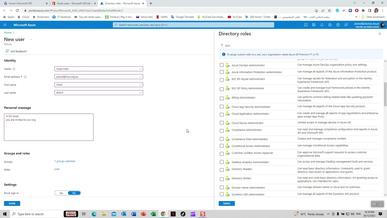 how to create guest account office 365