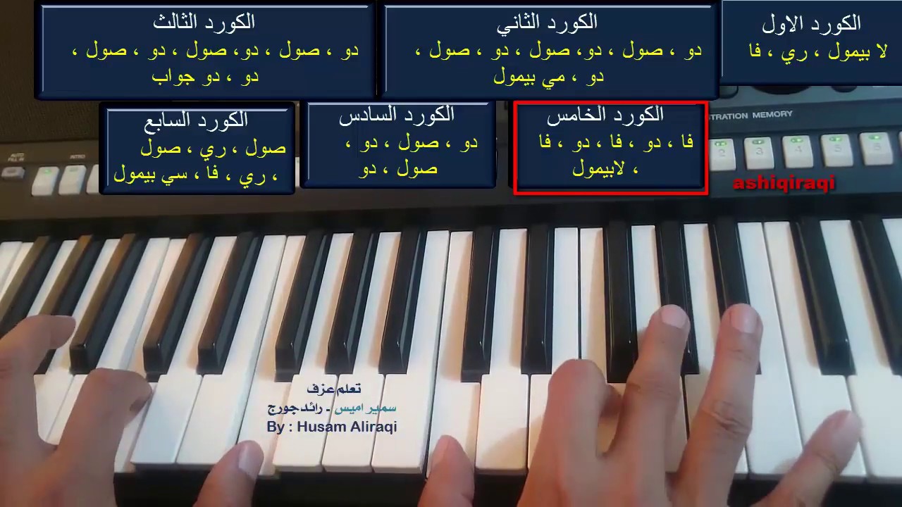 تعلم عزف موسيقى سمير اميس مع الكوردات - الموسيقار رائد جورج