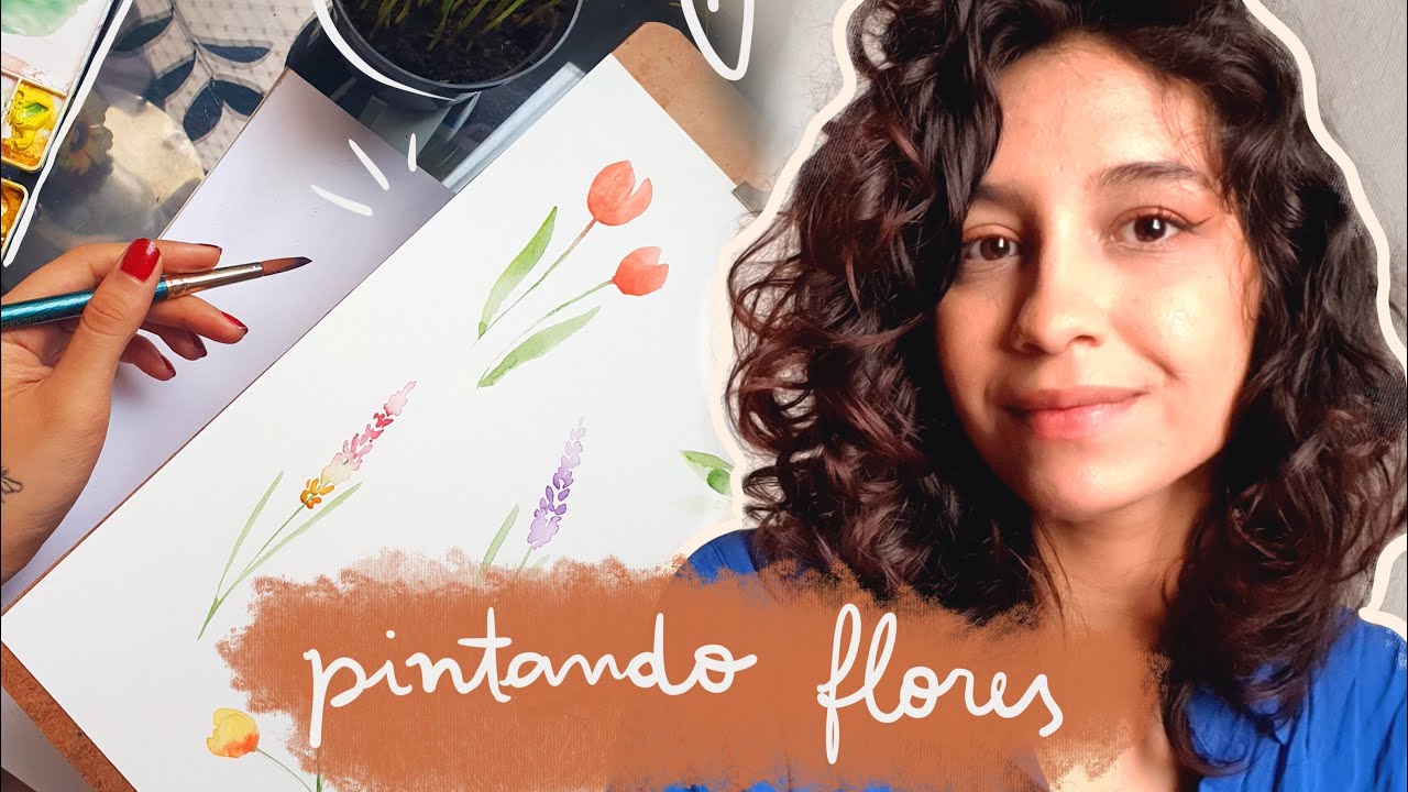 [TUTORIAL] Como PINTAR suas primeiras FLORES em AQUARELA | Lena Mao