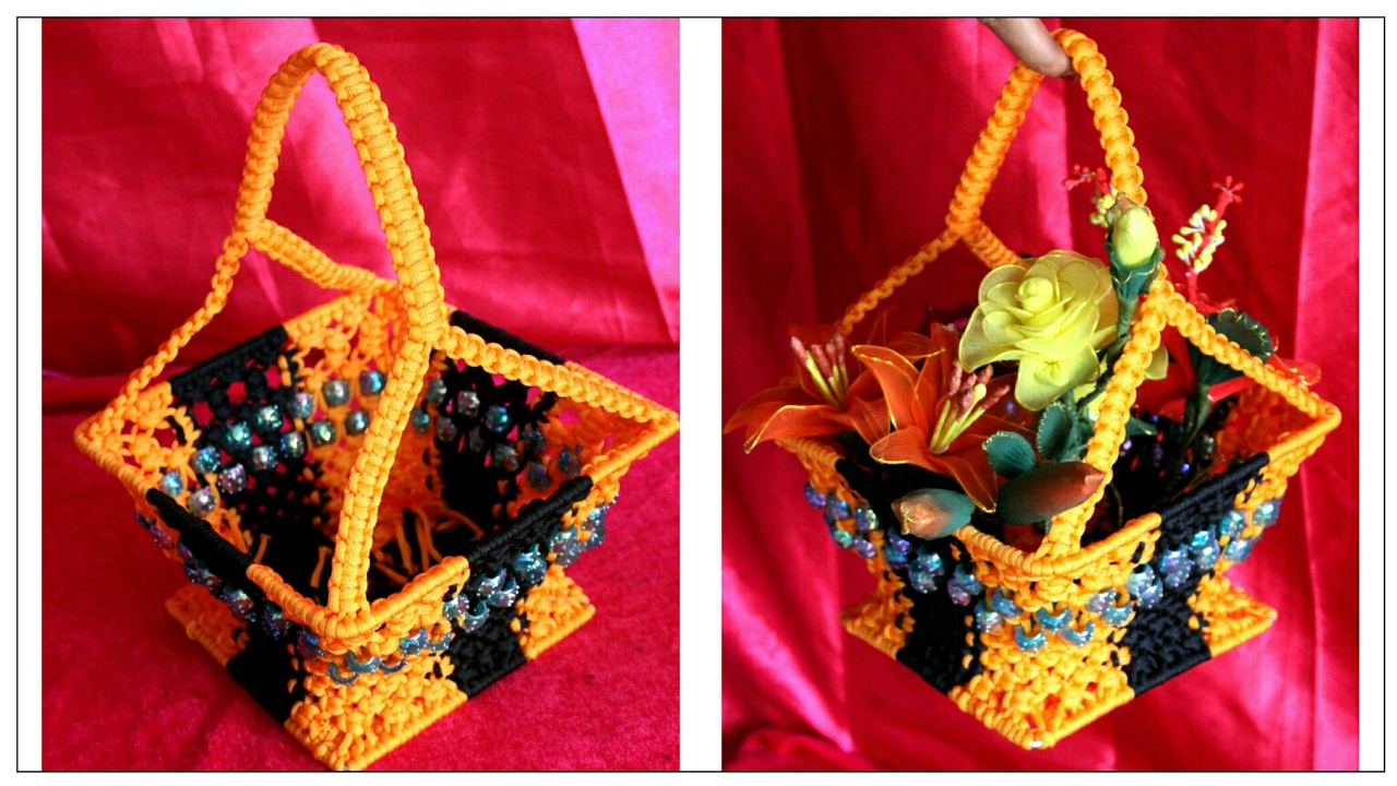 Macrame Flower basket | Macrame new design | Macrame basket | watch full video HD Tutorial