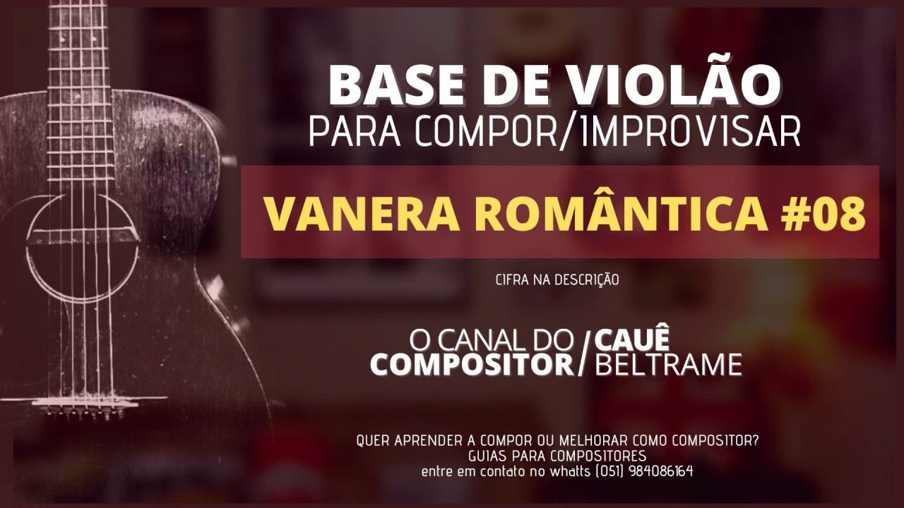 BATIDÃO VANERA ROMÂNTICA #8 - Base FREE Violão Acústico | Criar Compor Improvisar | Bpm 75