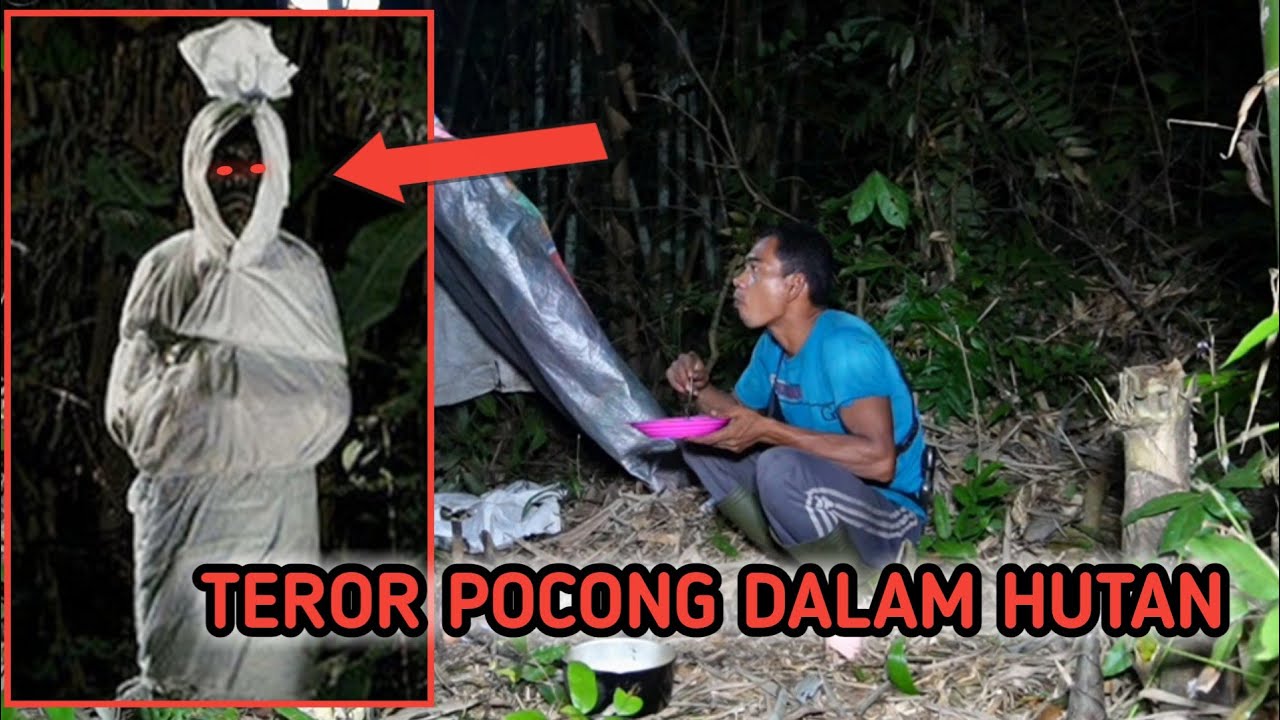 CAMPING HOROR-MENYERAMKAN!! TEROR POCONG MATA MERAH DALAM HUTAN