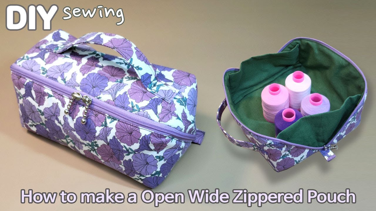 DIY 입큰 파우치 만들기 | DIY Open wide Pouch | Open Wide Zippered Pouch Tutorial | DIY Magic Pouch