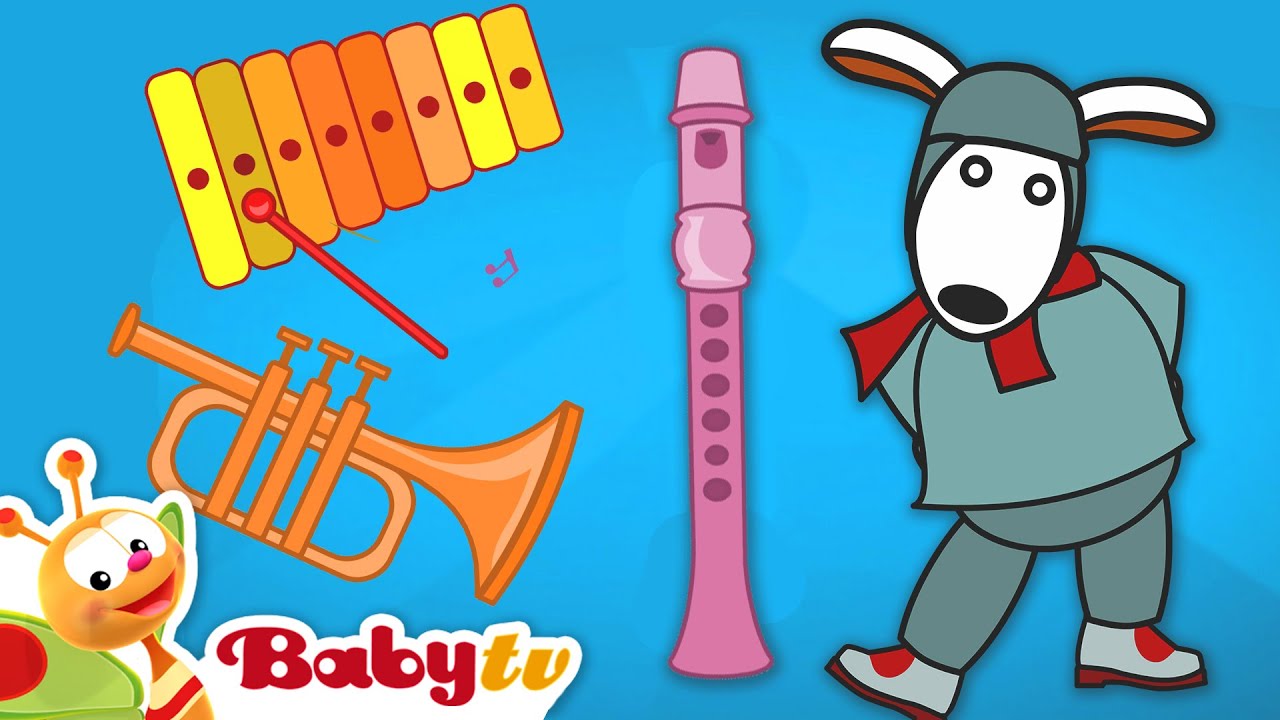 Louie Aprende Instrumentos Musicales | Primeras Palabras para Niños Pequeños @BabyTVSP