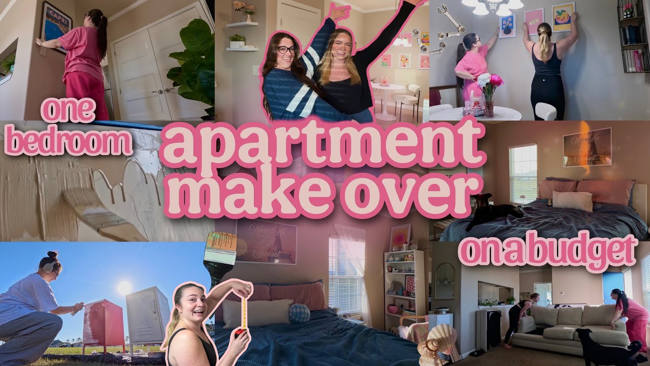 COMPLETE APARTMENT TRANSFORMATION ✨ let's move my sister into her new place!! ONE HOUR LONG 🫶🏻🏠