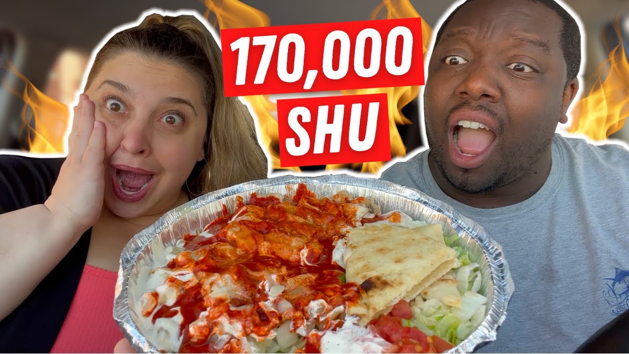 SUPER SPICY Hall of FLAME CHALLENGE!! The Halal Guys in Las Vegas!! @Raina Huang
