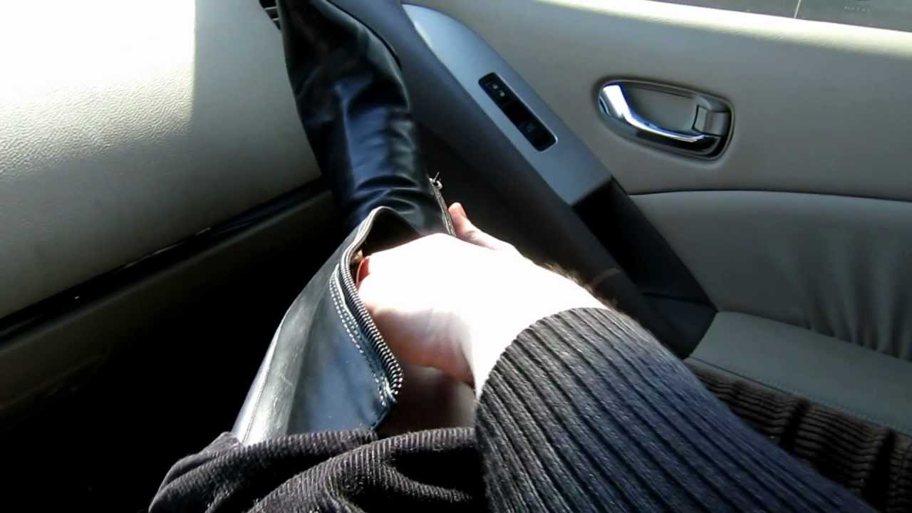 changing out of my 9 west Knee high boots to my Dnald Pliner Riding Boots