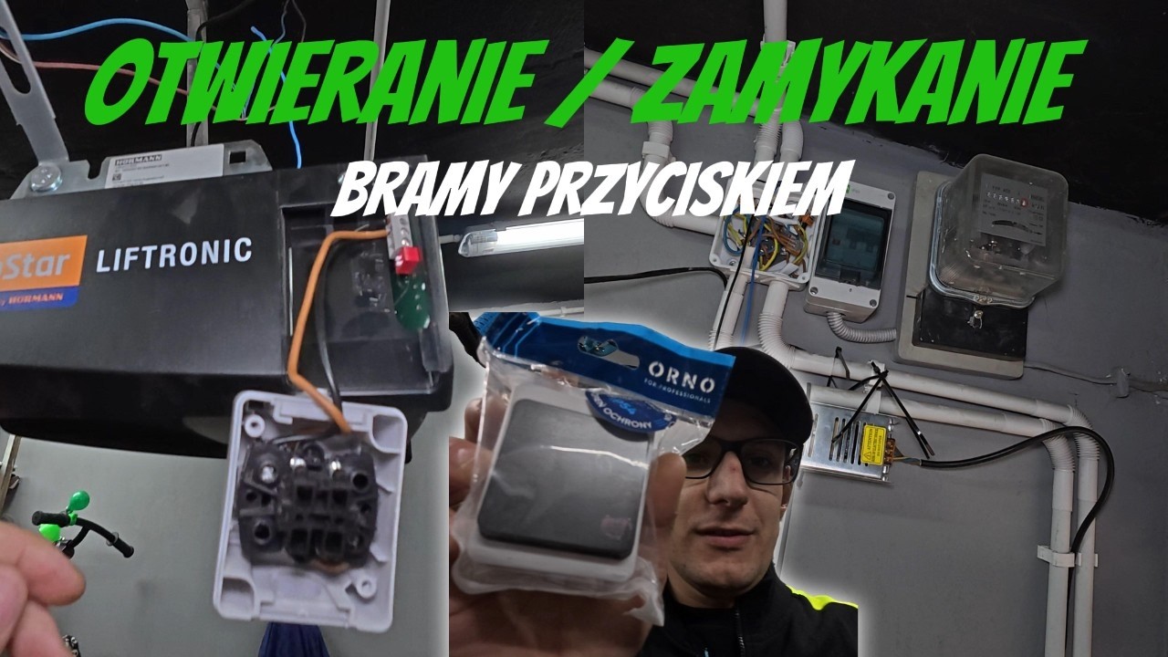 Montaż przycisku dzwonkowego do sterowania napędem bramy garażowej ECOSTAR LIFTRONIC