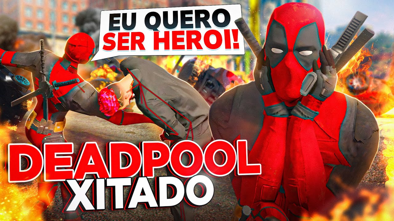 VIREI O DEADPOOL NO GTA RP COM HACK MOD MENU!