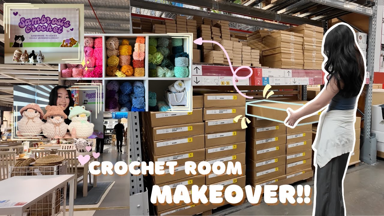Crochet Room MAKEOVER!! 🧶 I FINALLY Organised My Yarn Storage | Ikea Run, Custom Orders & More!!