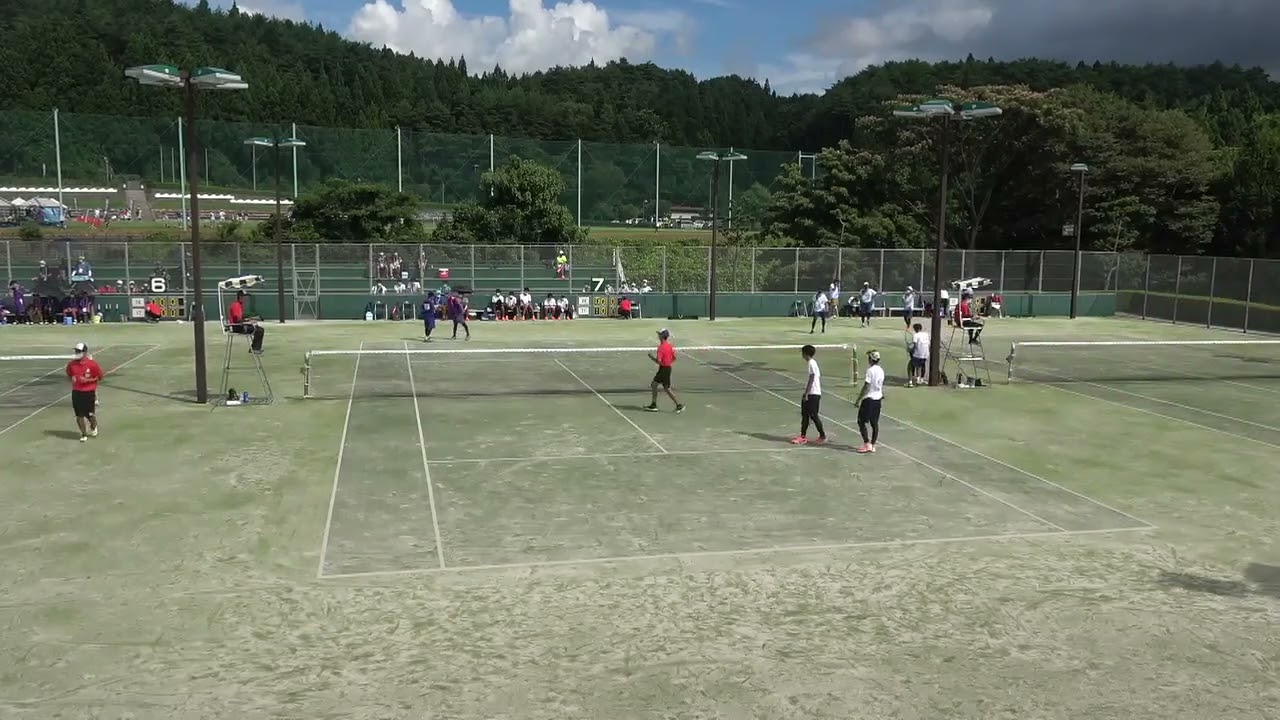 2021年IH ソフトテニス 男子団体1回戦 とわの森三愛(北海道) vs 嬉野(佐賀)