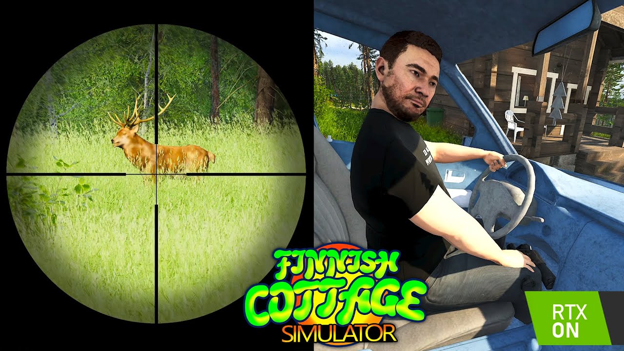 Rolê de CARRO e CAÇA - Finnish Cottage Simulator #6