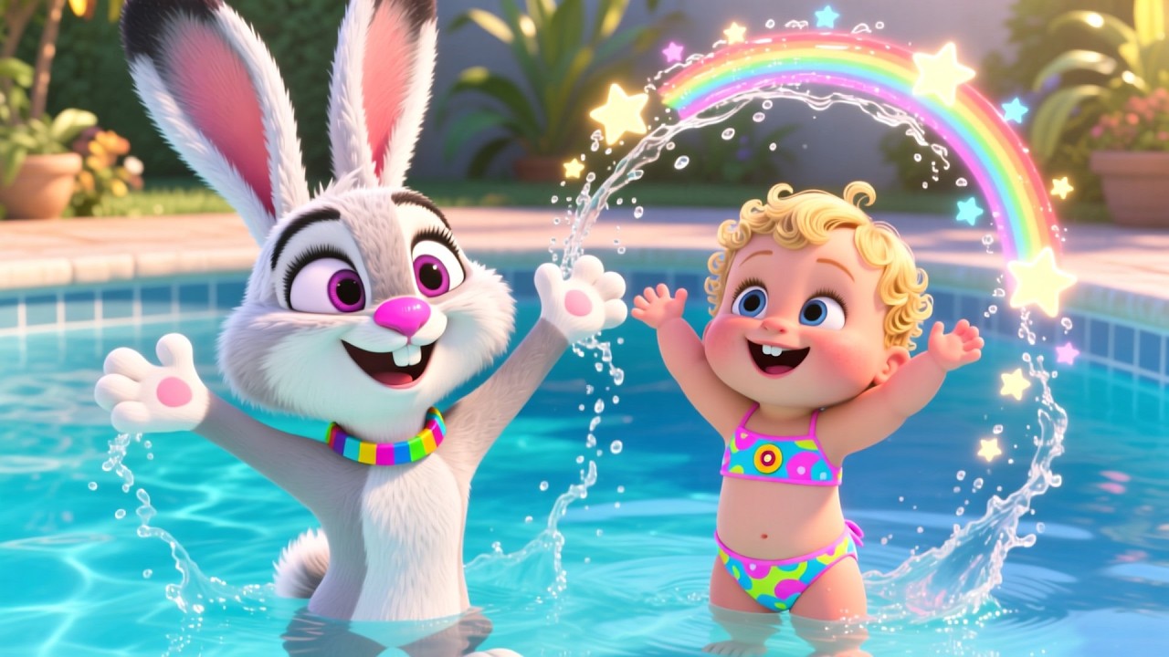 Bunny Bugs Pool Enjoy | Fun Kids Song for Toddlers | Toddler Water & Play Adventure