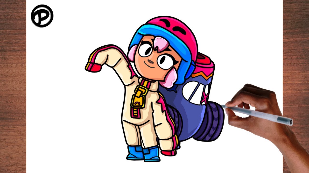 HOW TO DRAW BONNIE FROM BRAWL STARS