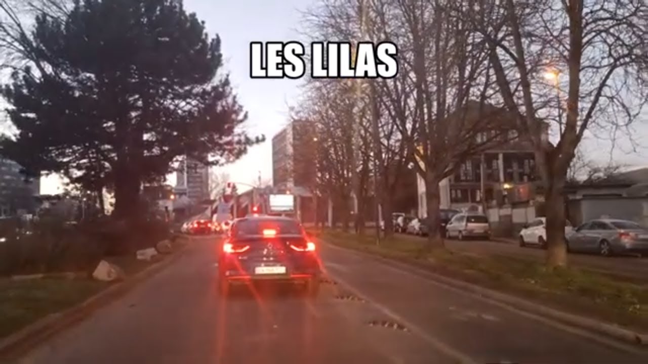 Les Lilas 4K- Driving- French region