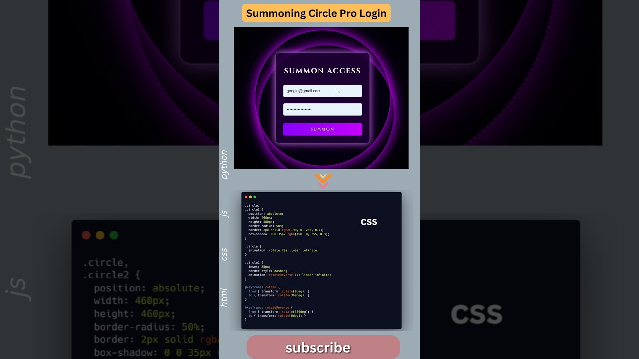 This Login Screen SUMMONS MAGIC 😈🔮 