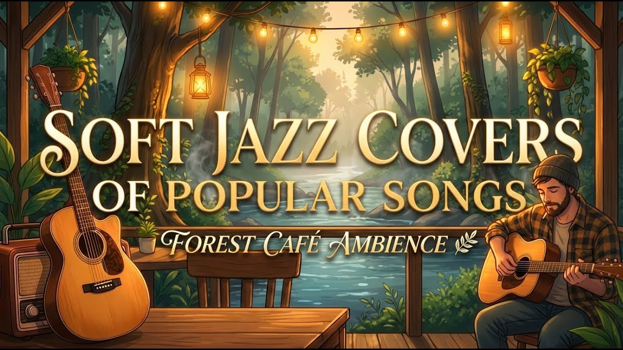 Stay calm. Soft Jazz  of Popular Songs 🌿 Relaxing Forest Café Music for Study, Focus & Chill