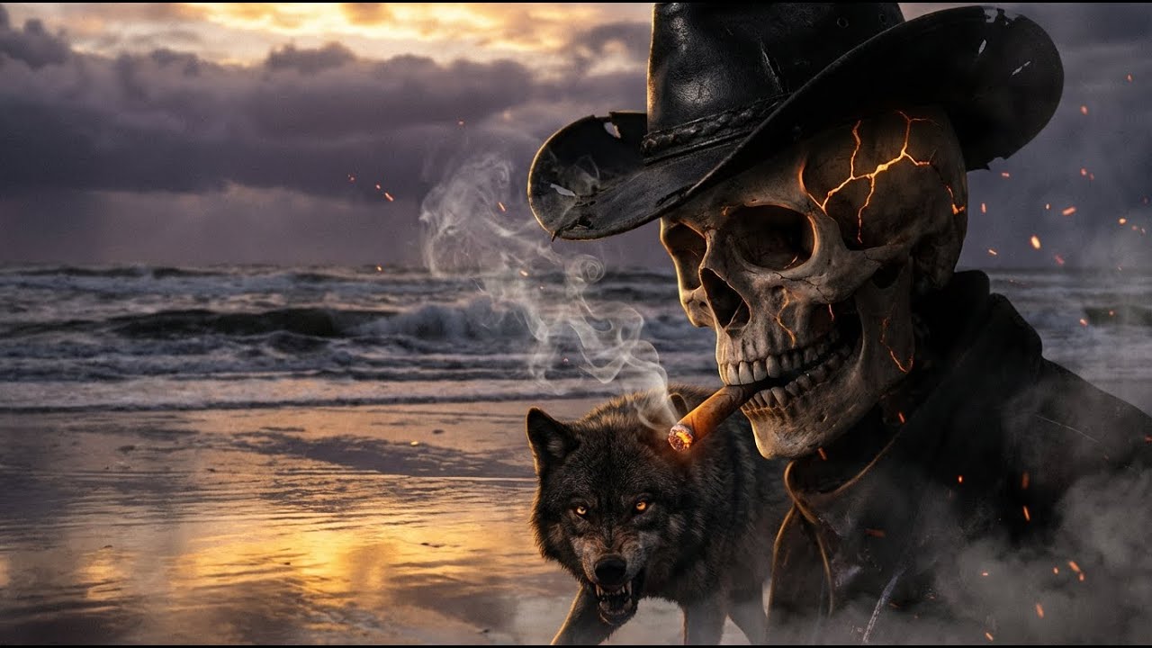 The Gallows Fell Silent Long Ago 🔥 Dark Country Western Mix | Skeleton Outlaw & Wolf