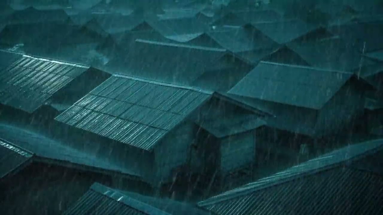 No Ads Rain Sounds for Sleeping - ASMR Stormy Night Rain On Tin Roof for Total Relaxation