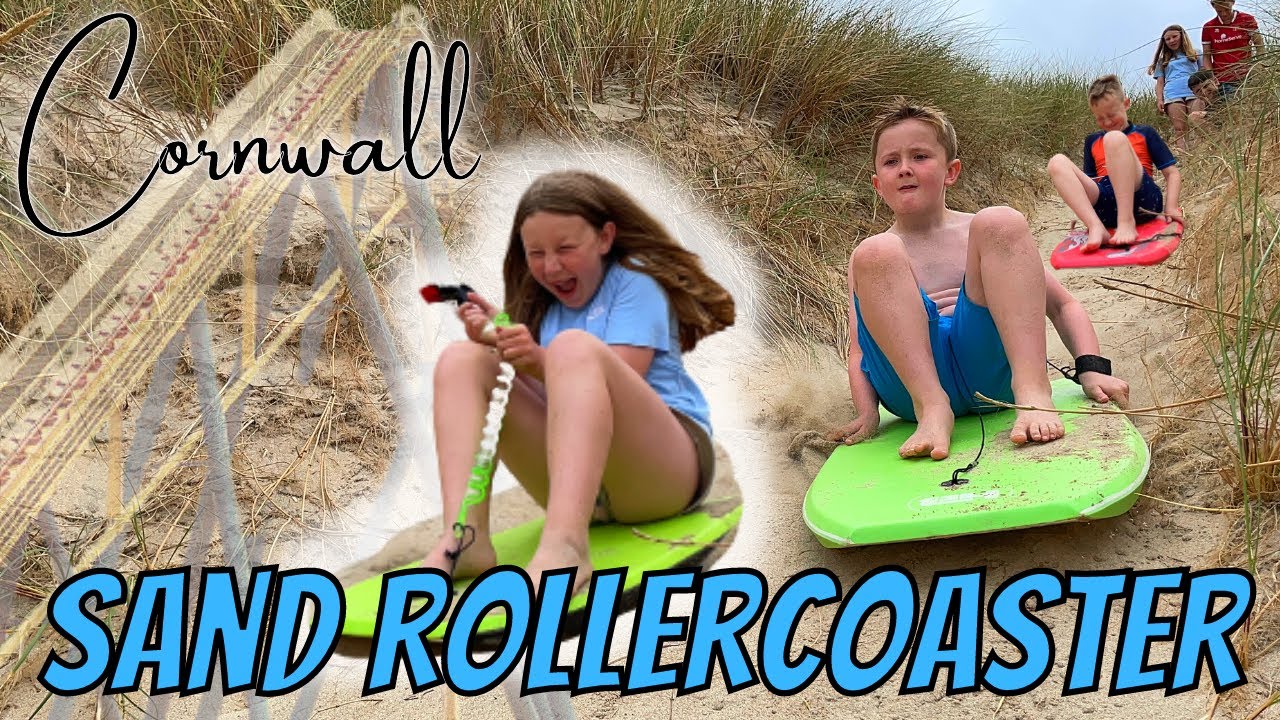 Riding a sand rollercoaster in Cornwall