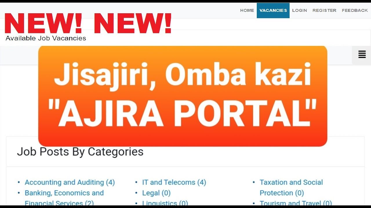 JINSI YA KUJAZA TAARIFA ZAKO 'AJIRA PORTAL' KWA USAHIHI