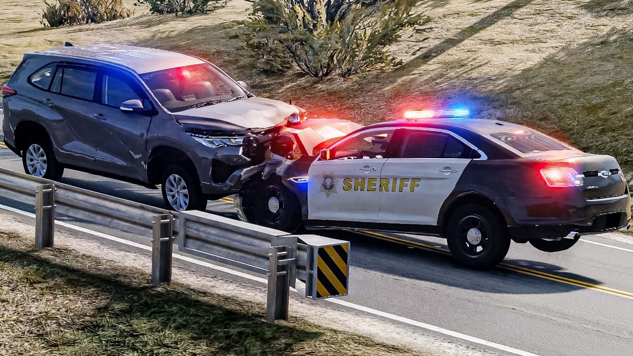 Police Car Vs High Speed Car Chase | Ultimate Speeding Semitruck | Beamng.Drive!!
