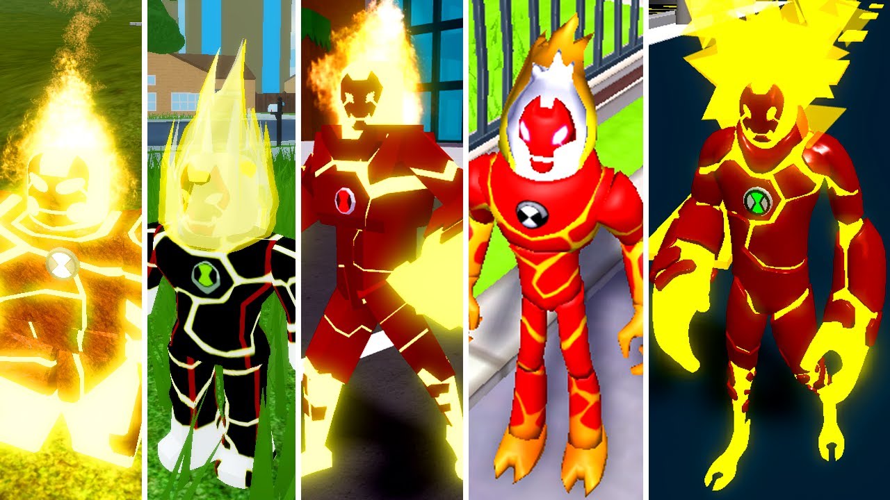 EVOLUÇÃO DO CHAMA NO BEN 10 - ROBLOX ! (Evolution HeatBlast)
