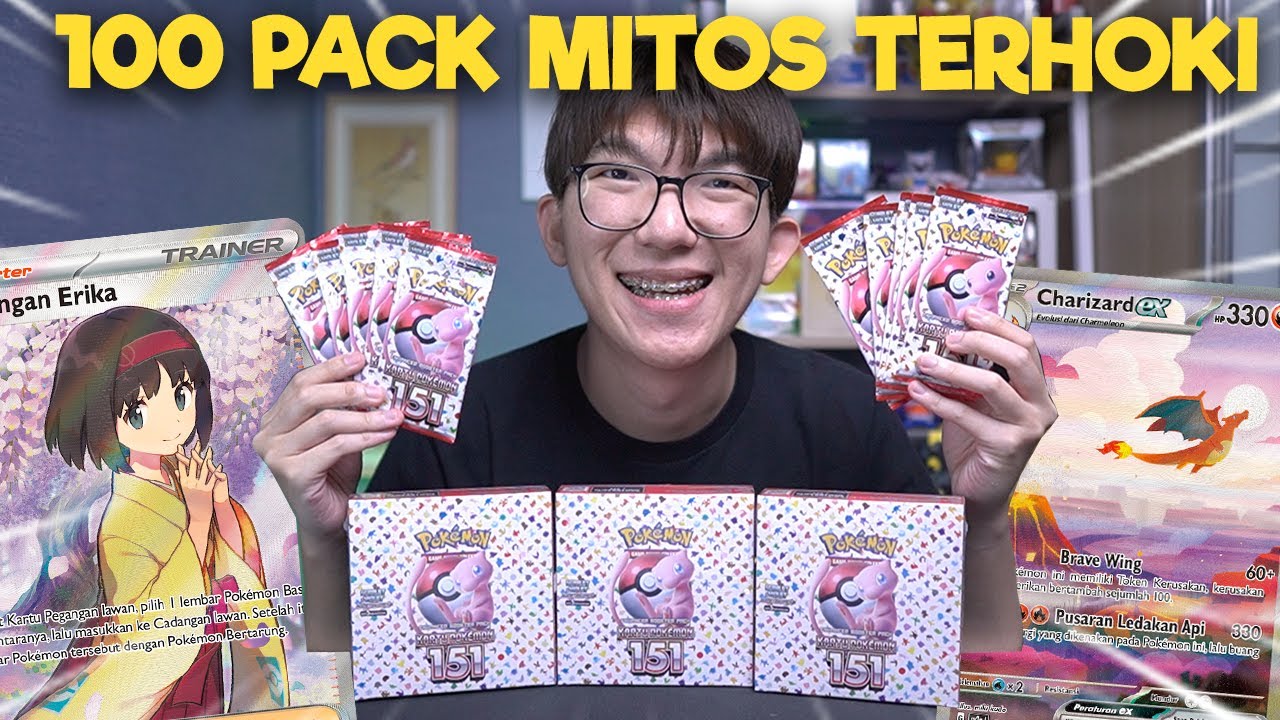 INI UNBOXING 100 PACK TERHOKIKU! KARTU POKEMON 151 LANGKA - Pokemon TCG Indonesia