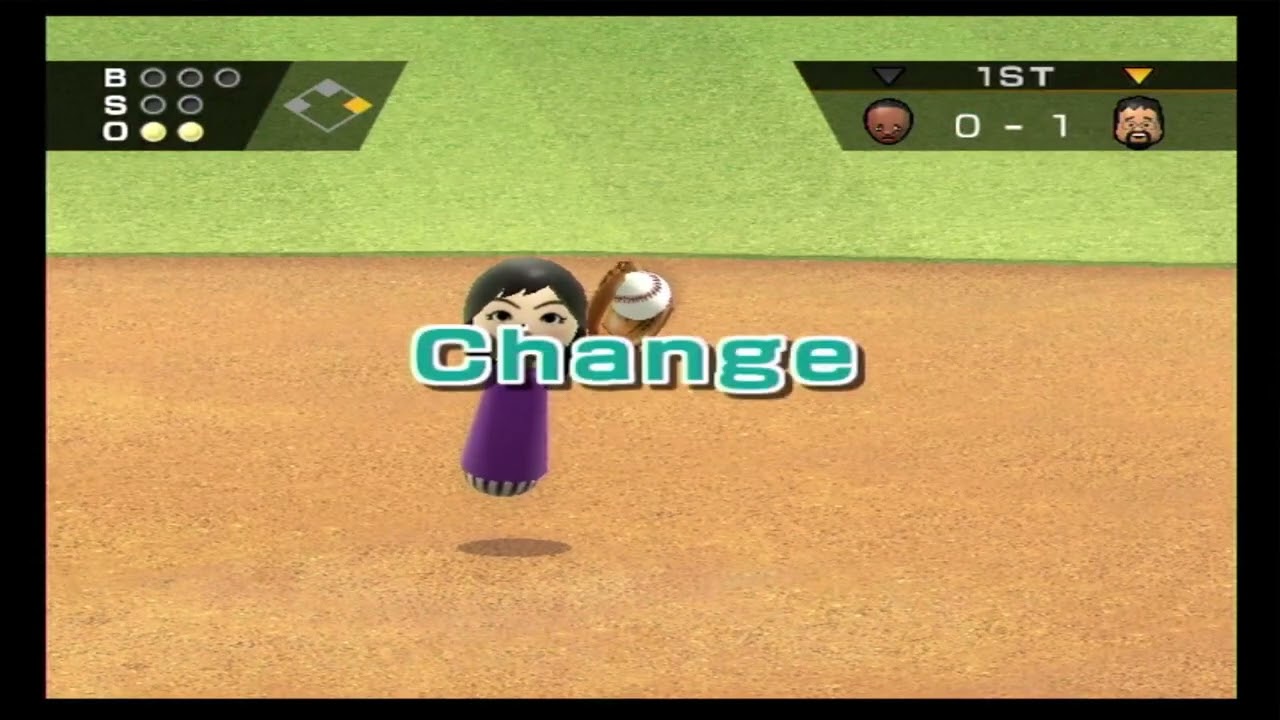Wii Sports Baseball Theo vs Kentaro