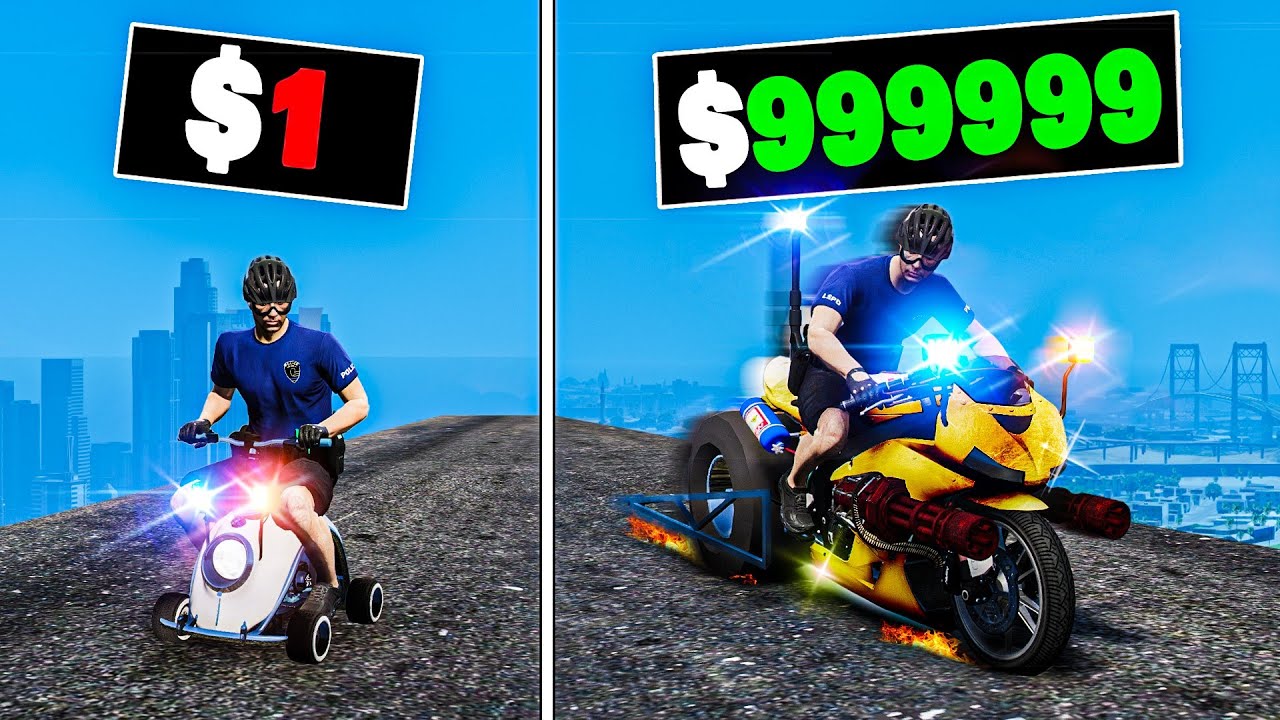 Полицейский мотоцикл от 1 до 1 000 000 долларов в GTA 5