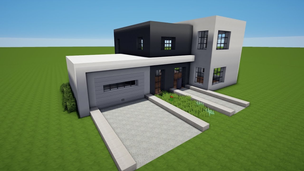 MINECRAFT MODERNES HAUS mit GARAGE bauen TUTORIAL [HAUS 75]