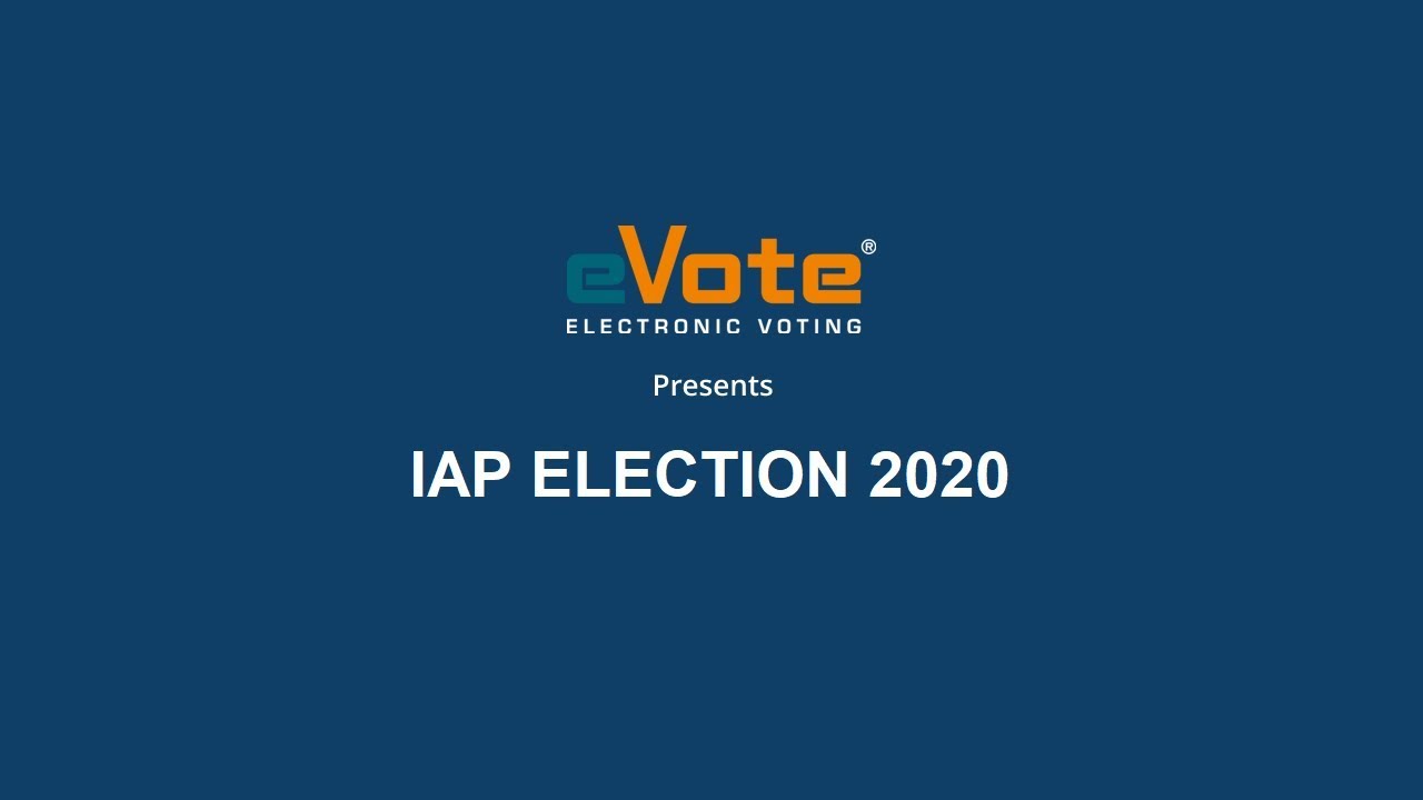 eVote  - IAP Election Process 2020