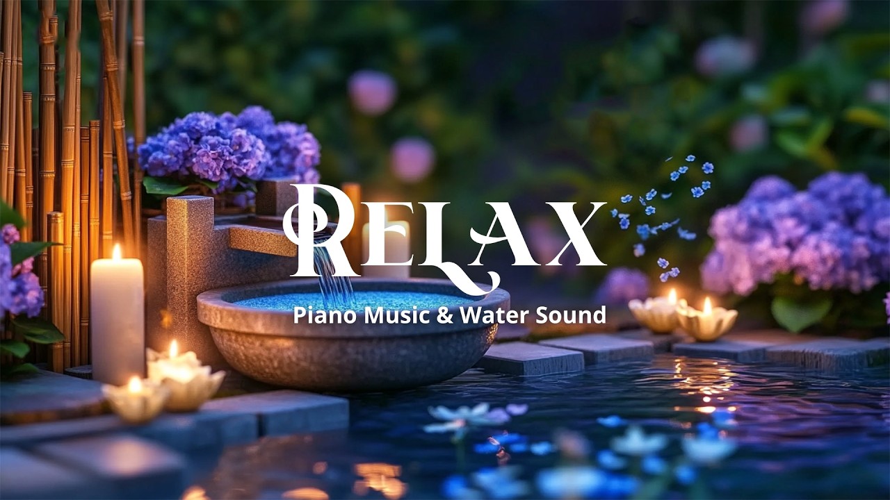 Healing Piano + Water Sounds 🍃 Relaxing Music for Stress Relief, Spa Music Relaxation, Deep Sleep