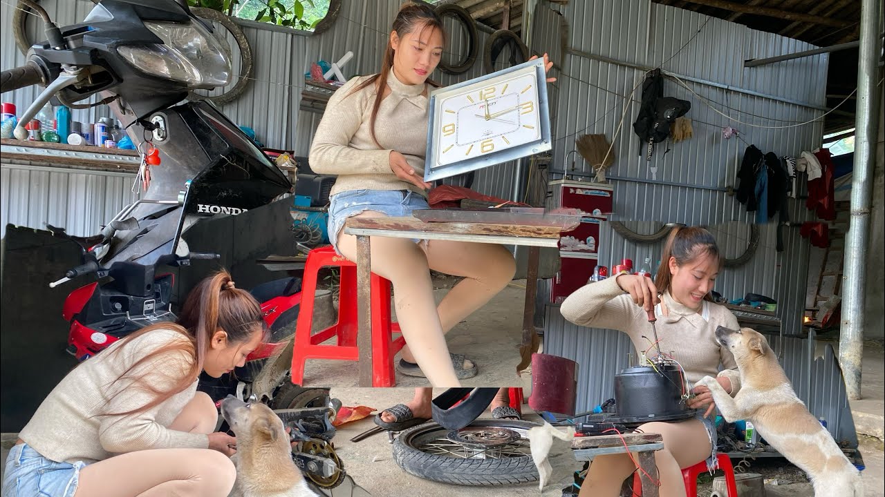 Looking back at the moment Chy By repaired motorbikes, electronics, engines, motorbikes