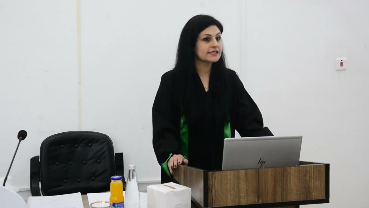جانب من مناقشة رسالة ماجستير للطالبة نهى وهبي صالح قسم البستنة وهندسة الحدائق.