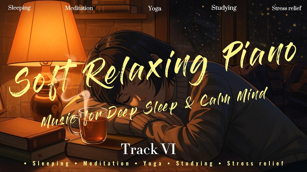Soft Relaxing Piano (No Ads)🌌 Music for Deep Sleep & Calm Mind  Peaceful Ambient Instrumental
