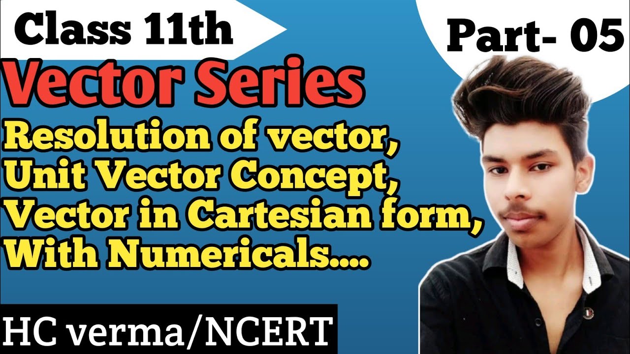 Class 11th JEE/NEET Vector 05|Resolution of Vectors, Unit Vector,Vector in Cartesian form/orthogonal
