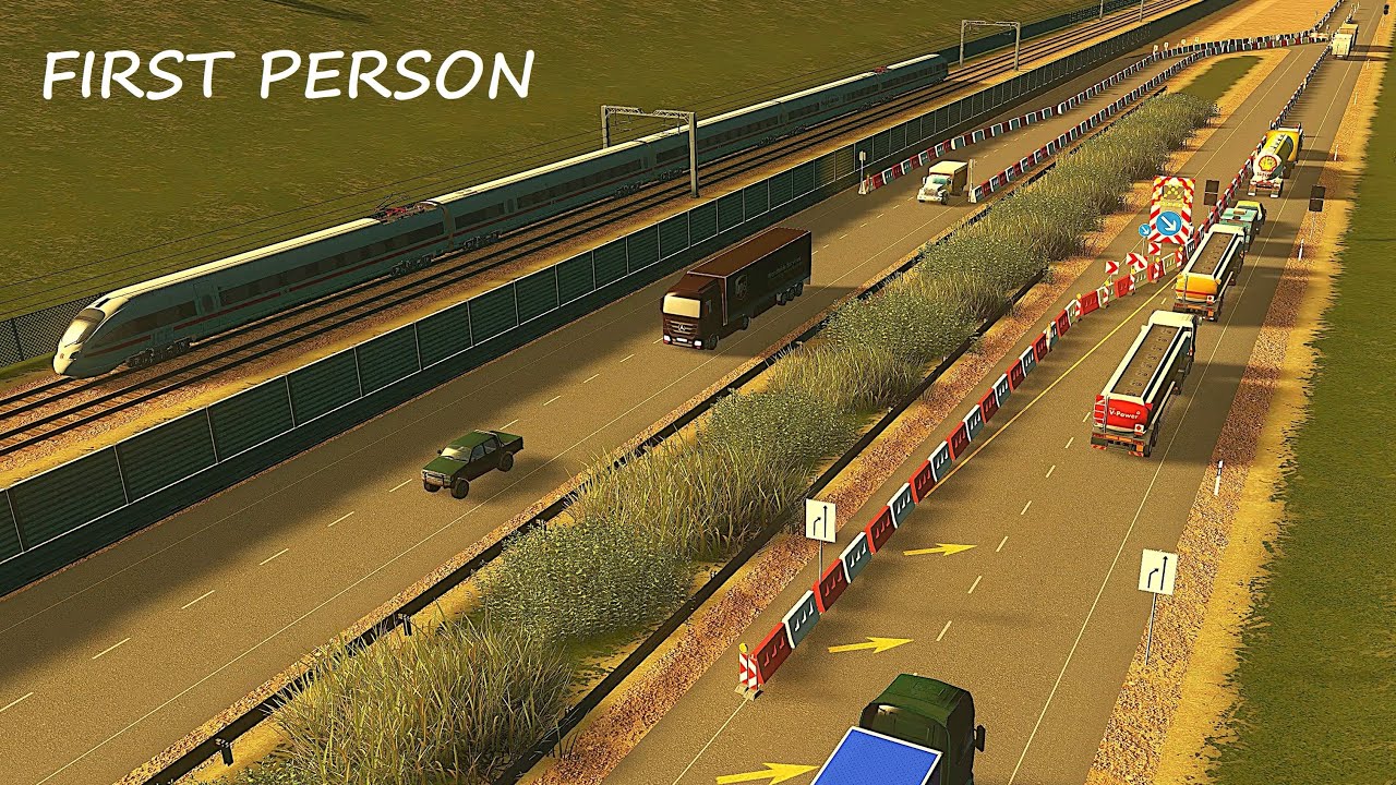 Cities Skylines: First person drive - Realistic European roads