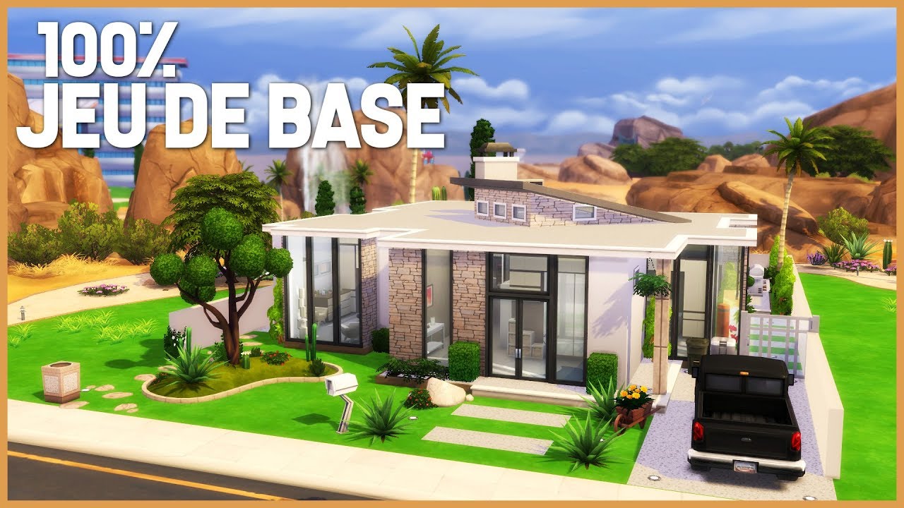 Création Sims 4 | Maison 100% Jeu de Base ! (Speed Build + Défi)