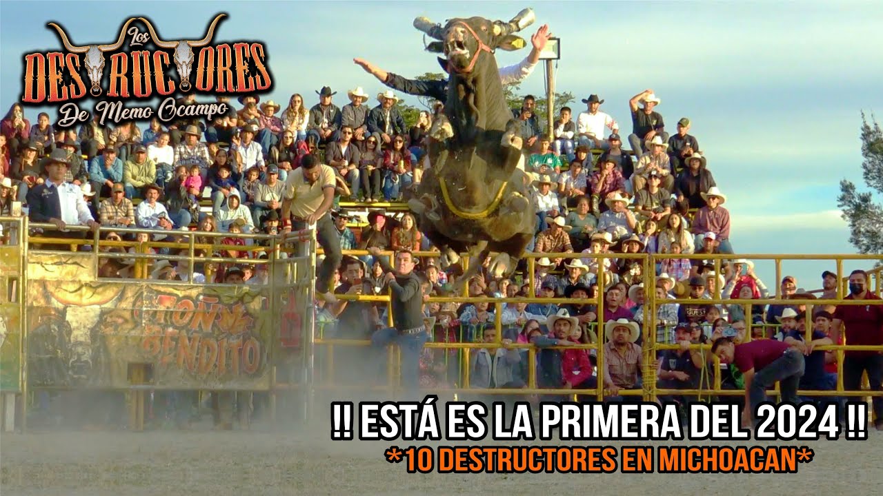 !!ESTÁ ES LA PRIMERA DE 2024!! | CAYÓ EL DE MICH Y GTO | 10 TOROS | Destructores En Huacao Mich 2024