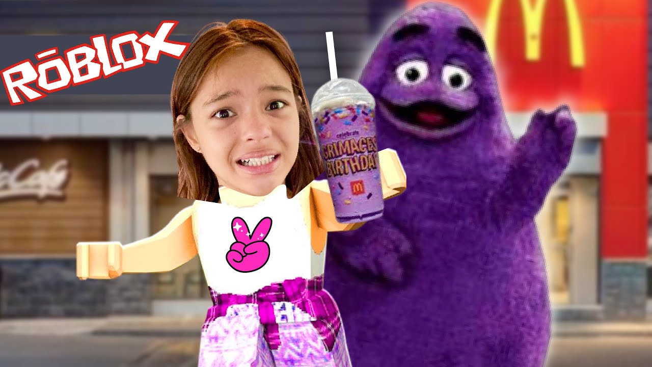 TOMEI O MILK SHAKE DO GRIMACE No ROBLOX l Parkour