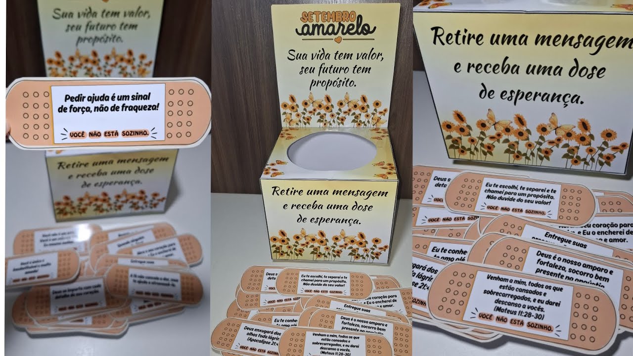 CURATIVOS DA ALMA - SETEMBRO AMARELO  | Passo a passo da montagem da caixa. #setembroamarelo  