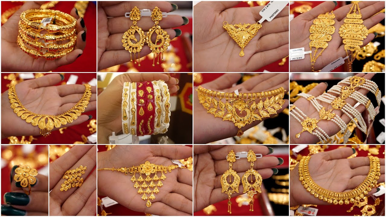 Matro 1 Gram Theke Necklace/Rings/Choker/Earring/Bangles/Sakha/Pola & Biyer Sob Rokom Gold Jewelry 3