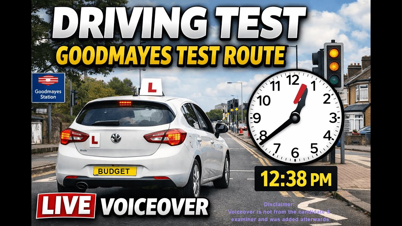 Goodmayes Driving Test Route 🚗 | Real Test at 12:38PM | Full 35-Min Commentary