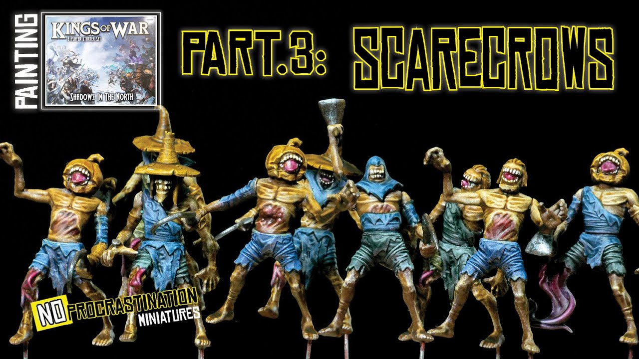 Painting Kings of War: Nightstalkers Scarecrows - zenithal pre-shading, inks & contrast paint
