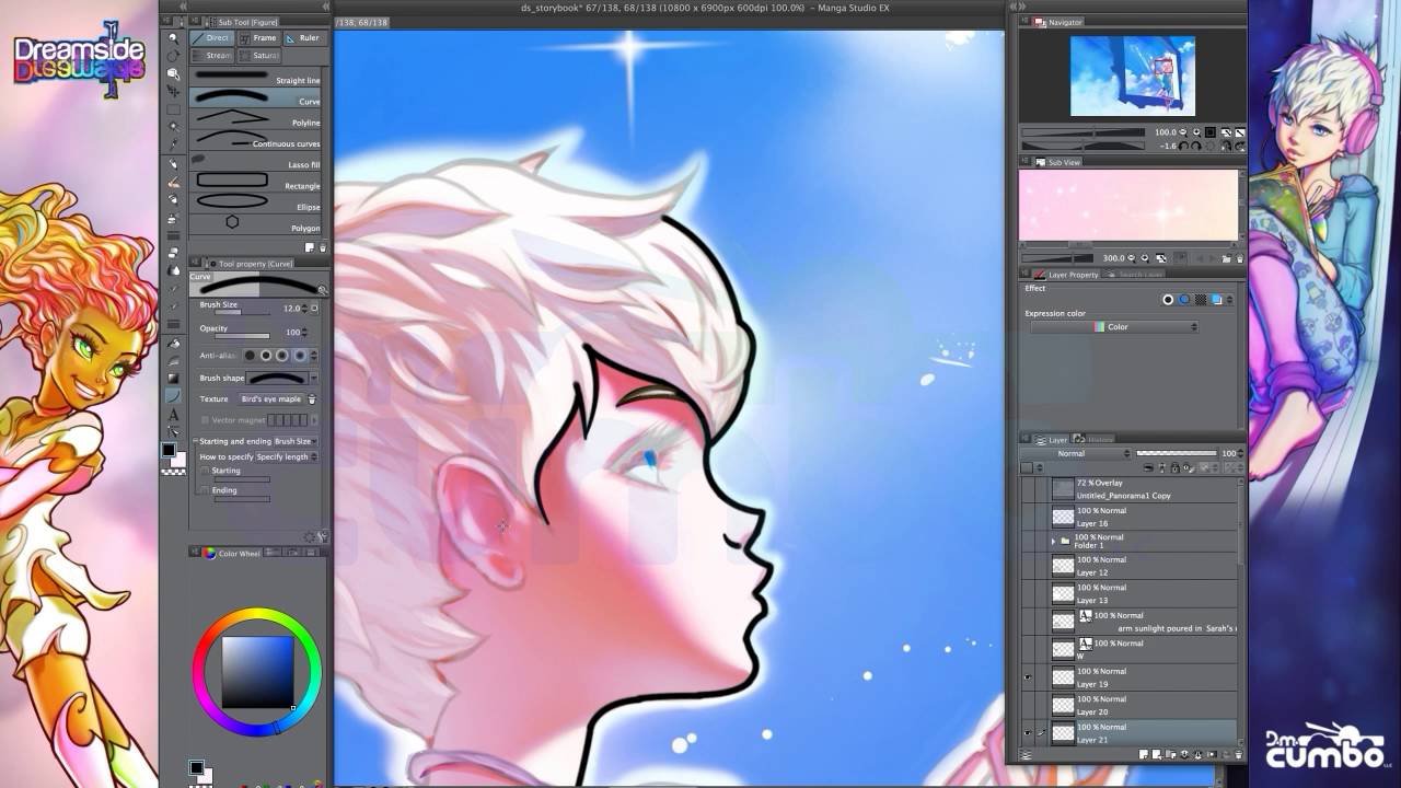 Draw Elegant Digital Linework in Manga Studio with the Curve Tool
