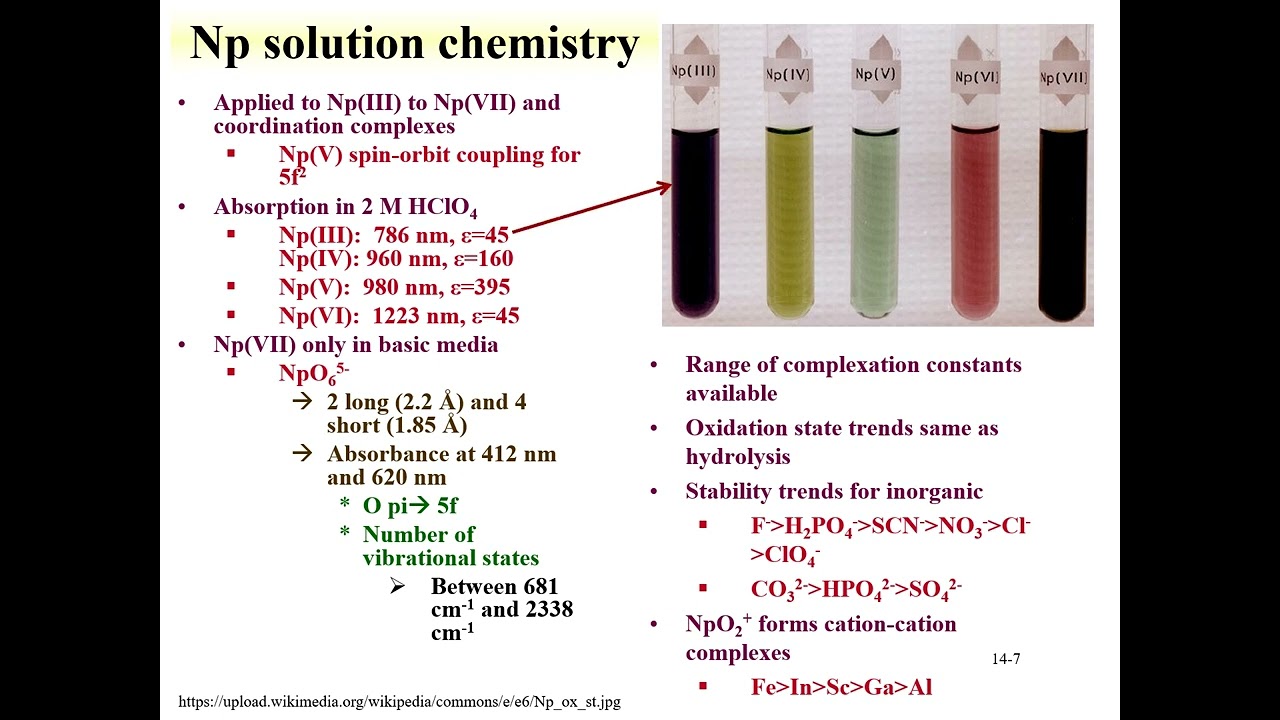 CHEM 418 Lecture 14 Neptunium Chemistry