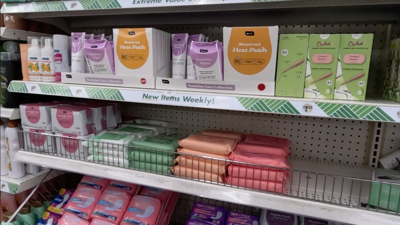 Dollar Tree Shelf Organizing | Soap & Feminine Hygiene | ASMR for the background | Ambient Sounds