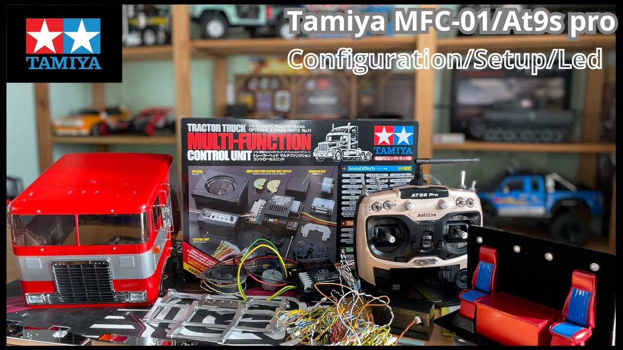 Tamiya MFC-01 & Radio At9s pro / configuration, setup+Led. Partie 1. Truck globe liner.